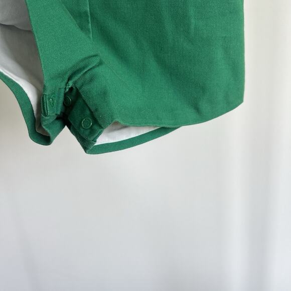Rare Vintage Carter's Romper Shortalls Size 3t Green Teddy Bear Race Car Outfit - Picture 3 of 7